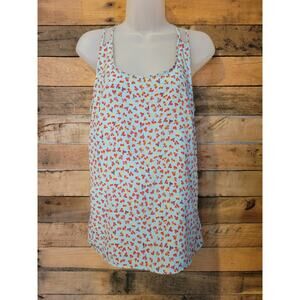 Paraella women's sky blue tank top with heart print shapes lightweight size S